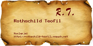 Rothschild Teofil névjegykártya